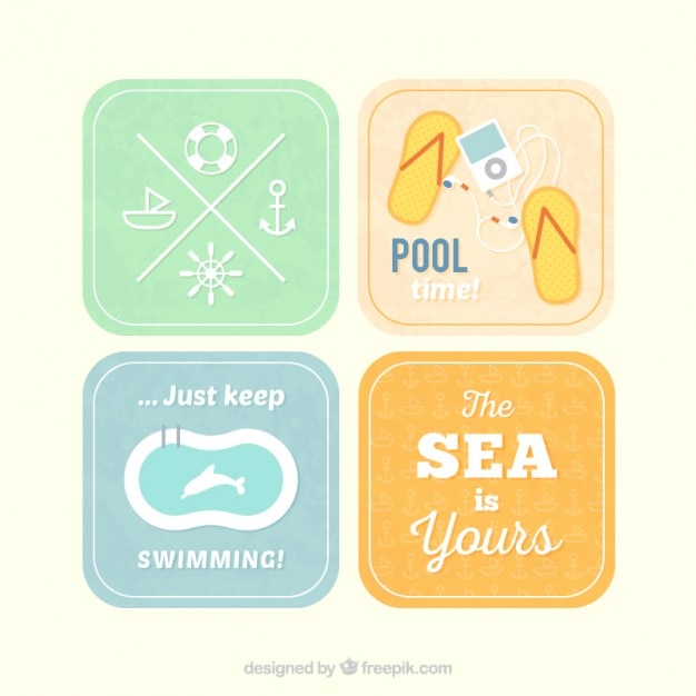 Retro labels for summer