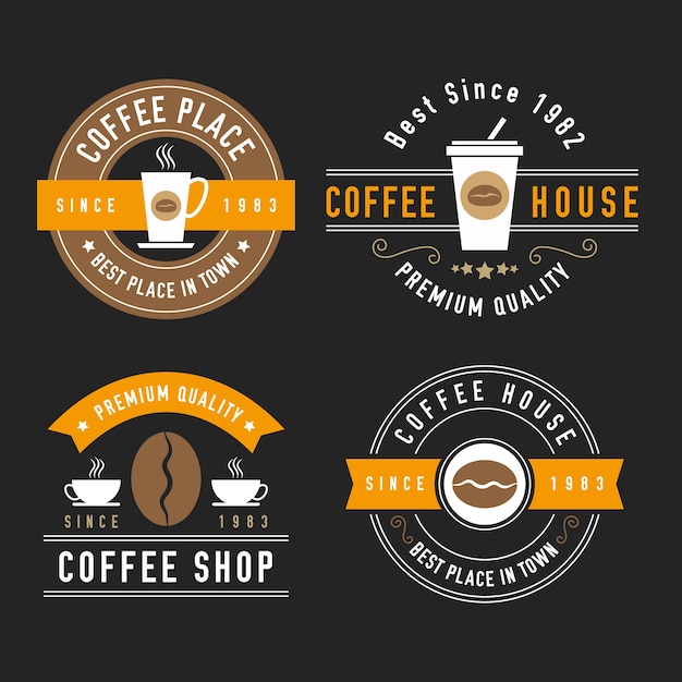 Download Free Retro Logo Collection For Coffee Shop Free Vector Use our free logo maker to create a logo and build your brand. Put your logo on business cards, promotional products, or your website for brand visibility.
