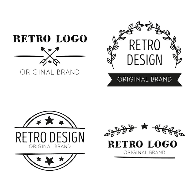 Download Free Retro Logo Collection Design Free Vector Use our free logo maker to create a logo and build your brand. Put your logo on business cards, promotional products, or your website for brand visibility.