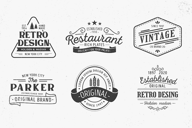 Download Free Image Freepik Com Free Vector Retro Logo Collec Use our free logo maker to create a logo and build your brand. Put your logo on business cards, promotional products, or your website for brand visibility.