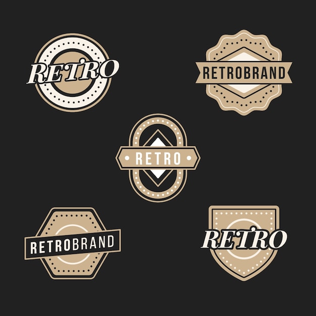 Retro logo collection | Free Vector