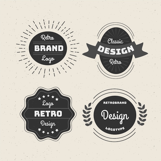 Free Vector | Retro logo collection