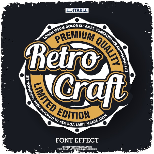 Download Free Retro Logo Design With Vintage Style Emblem Premium Vector Use our free logo maker to create a logo and build your brand. Put your logo on business cards, promotional products, or your website for brand visibility.