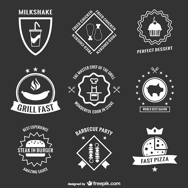 Download Free Retro Menu Stickers And Badges Collection Free Vector Use our free logo maker to create a logo and build your brand. Put your logo on business cards, promotional products, or your website for brand visibility.