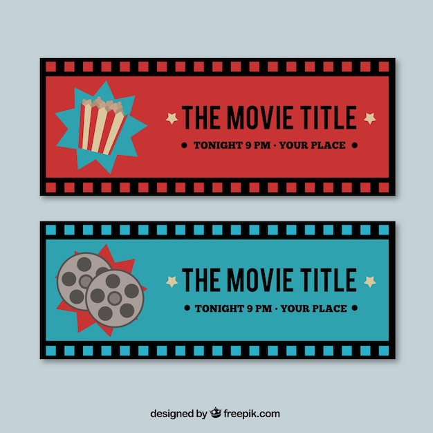 Free Vector | Retro movie banners