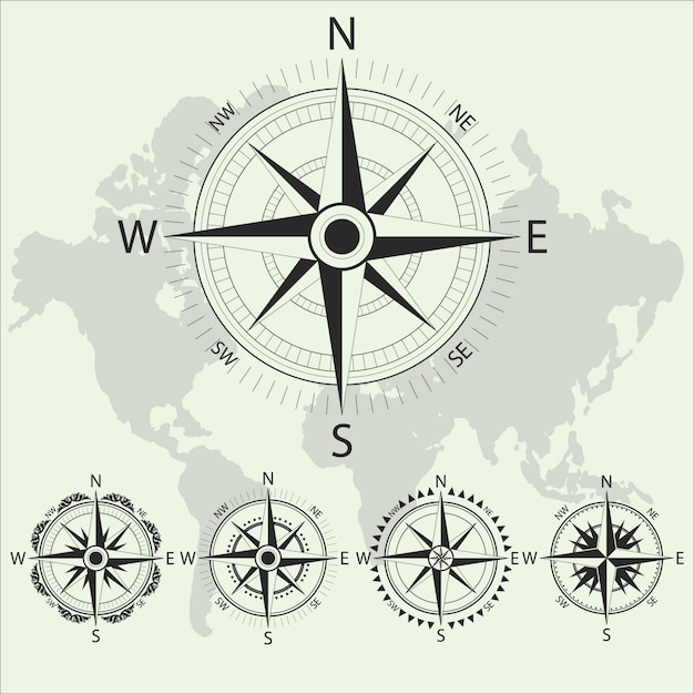 Premium Vector Retro Nautical Compass Retro Design   Retro Nautical Compass Retro Design 204595 78 