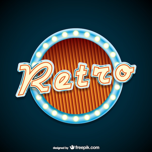 Retro Neon Sign Vector 