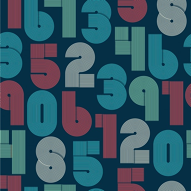 Download Retro numbers background | Free Vector