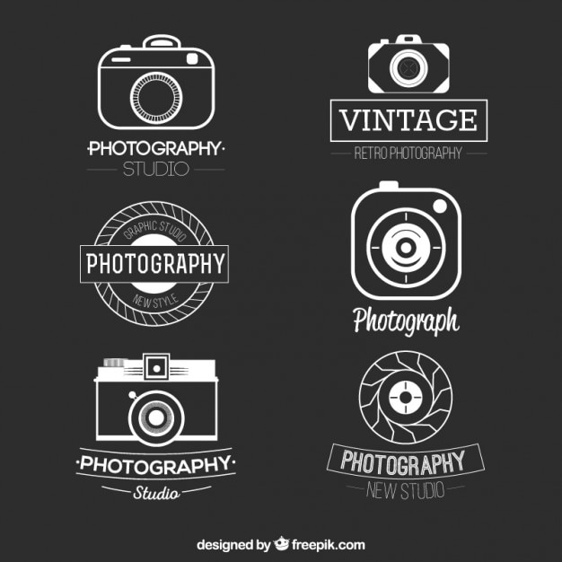 Premium Vector Retro Photography Logos Pack