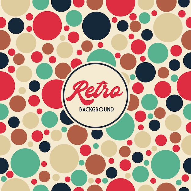 Premium Vector | Retro polka dots pattern background