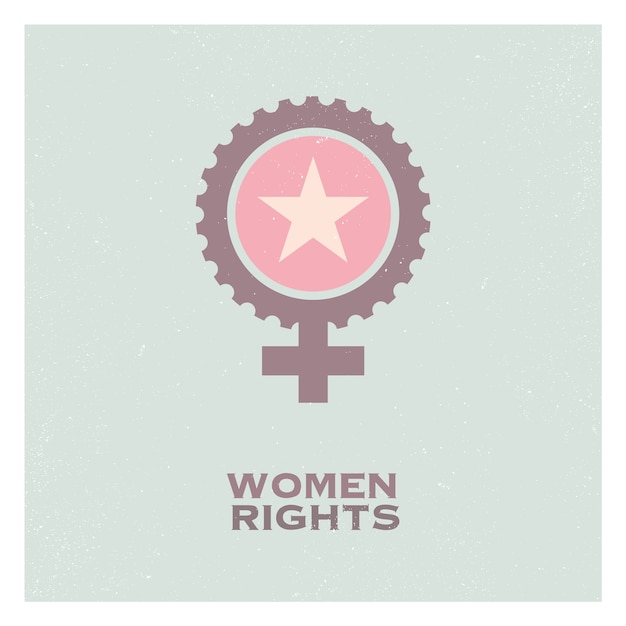 Retro pop propaganda female woman feminism logo icon and ...