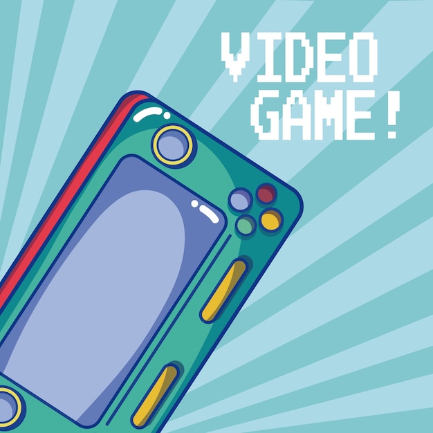 Download Retro portable videogame vector illustration graphic design | Premium Vector