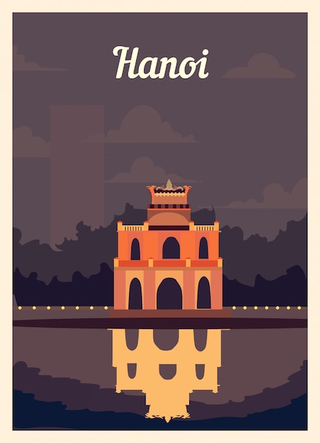 hanoi travel poster