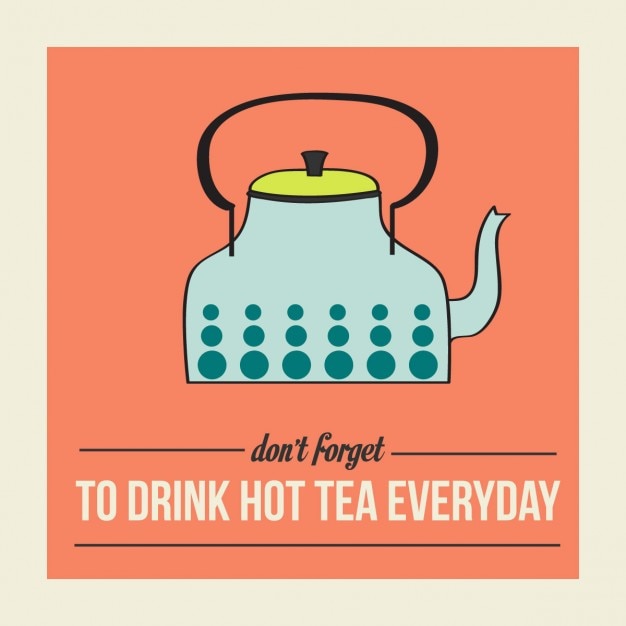 Free Vector | Retro poster with kettle