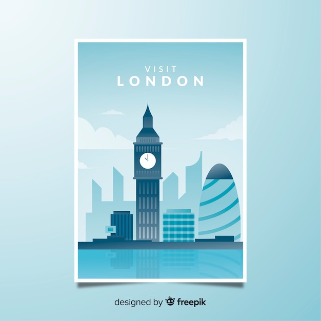 Free Vector Retro Promotional Poster Of London