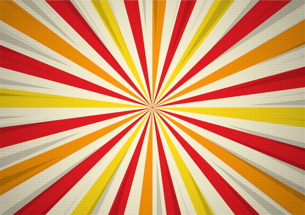 Retro rays of light circus performance poster Premium Vector