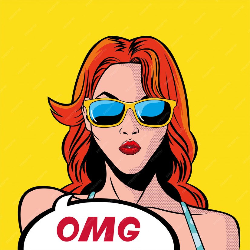 premium-vector-retro-red-hair-woman-cartoon-with-omg-bubble-vector