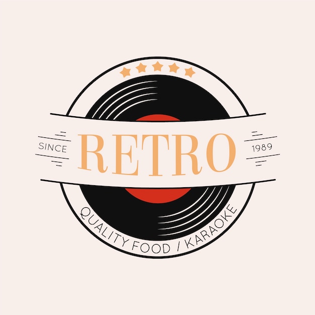 Download Free Retro Restaurant Logo Design With Vinyl Free Vector Use our free logo maker to create a logo and build your brand. Put your logo on business cards, promotional products, or your website for brand visibility.