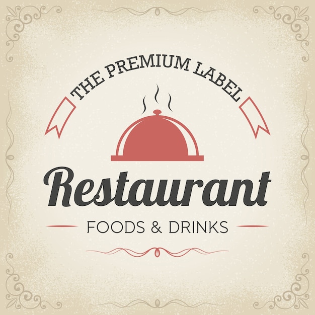 Download Free Retro Restaurant Logo Design Premium Vector Use our free logo maker to create a logo and build your brand. Put your logo on business cards, promotional products, or your website for brand visibility.