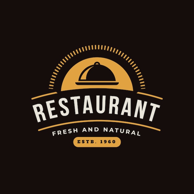 Premium Vector | Retro restaurant logo