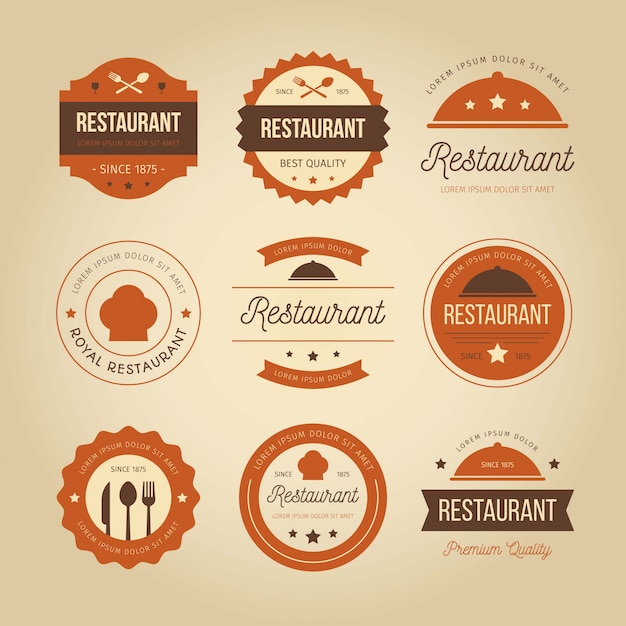 Premium Vector | Retro Restaurant Logo