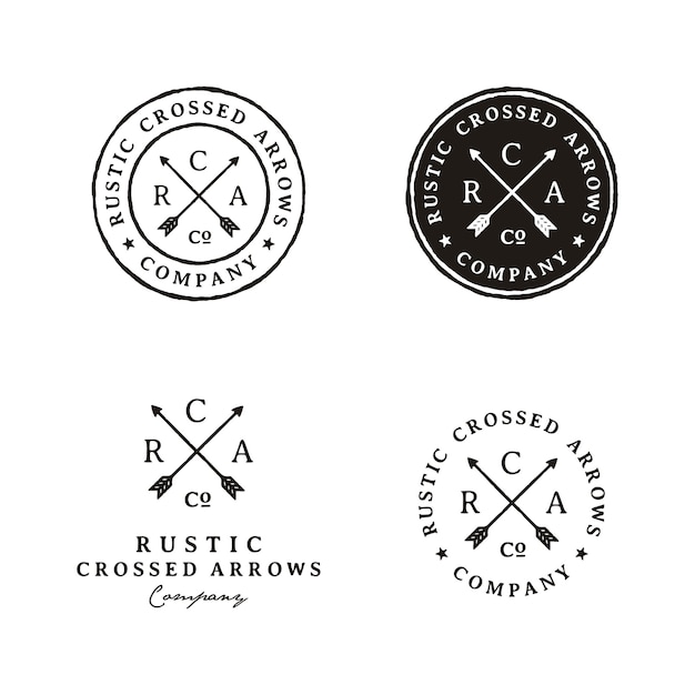 Download Free Retro Rustic Hipster Stamp Crossed Arrows Logo Premium Vector Use our free logo maker to create a logo and build your brand. Put your logo on business cards, promotional products, or your website for brand visibility.