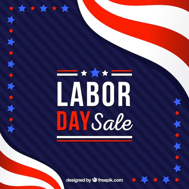 Retro sale background of labor day