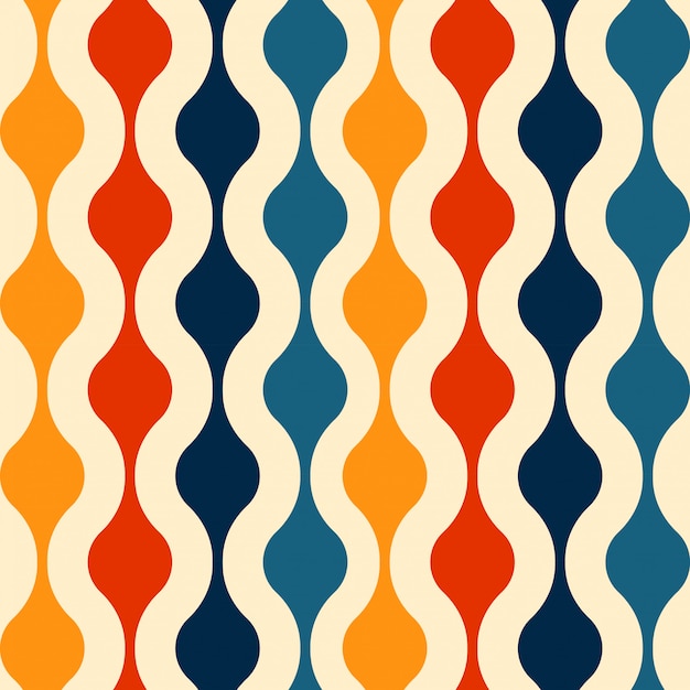 Premium Vector Retro Seamless Background Pattern