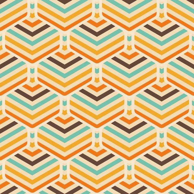 Premium Vector Retro Seamless Pattern Background 