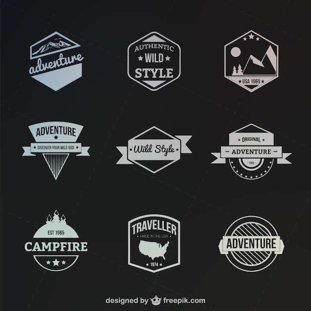 Download Free Download This Free Vector Retro Style Outdoor And Adventure Badges Use our free logo maker to create a logo and build your brand. Put your logo on business cards, promotional products, or your website for brand visibility.