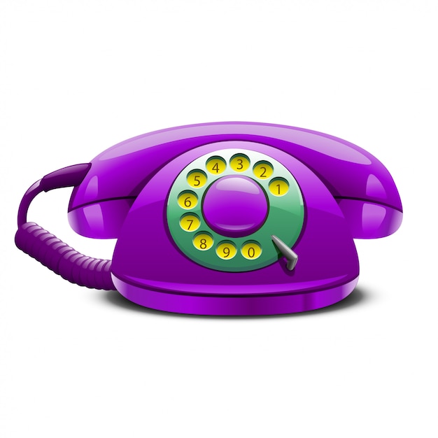 Premium Vector | Retro stylized telephone