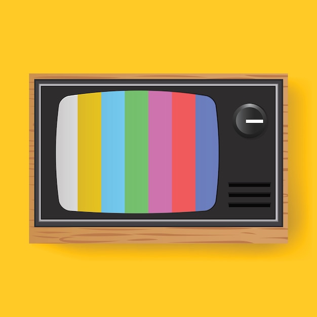 Free Vector | Retro television tv entertainment media icon illustration
