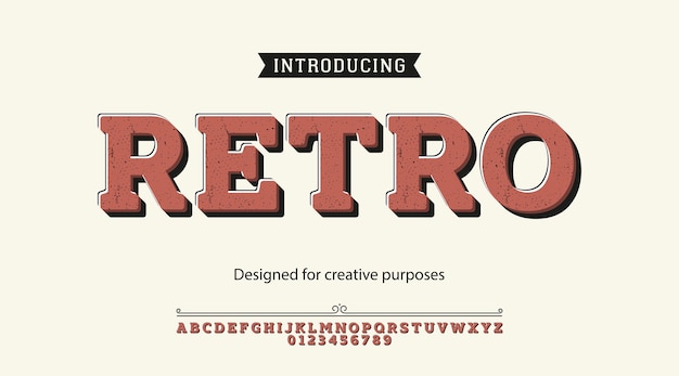 modern retro typeface