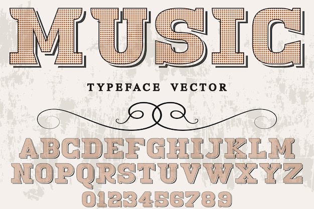 music style font in word