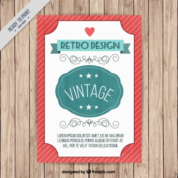 Download Retro vintage poster with ornaments | Free Vector
