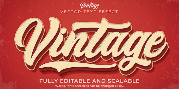 Premium Vector | Retro vintage text effect template