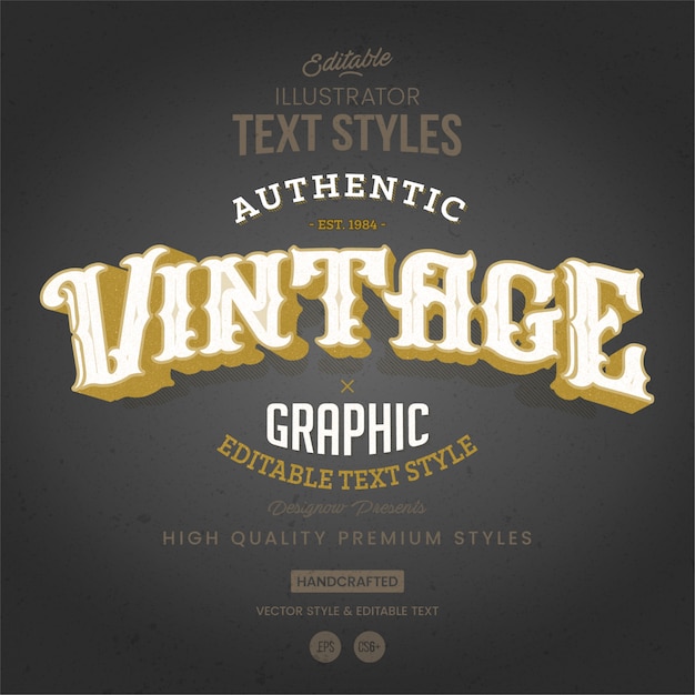 Premium Vector | Retro and vintage text style