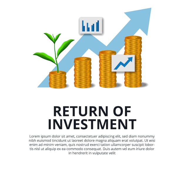 Return of investment growth investing stock market golden