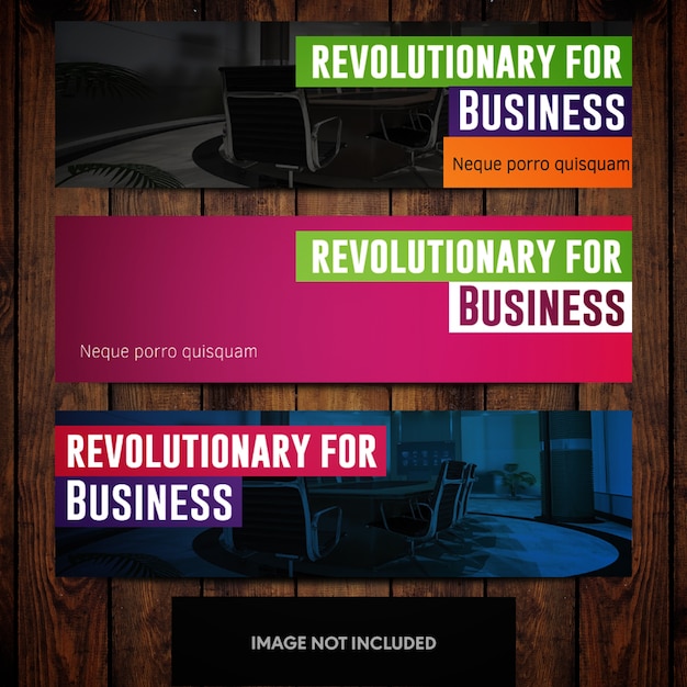 Download Vector Revolutionary Business Banner Design Templates With Multicolored Office Background Vectorpicker