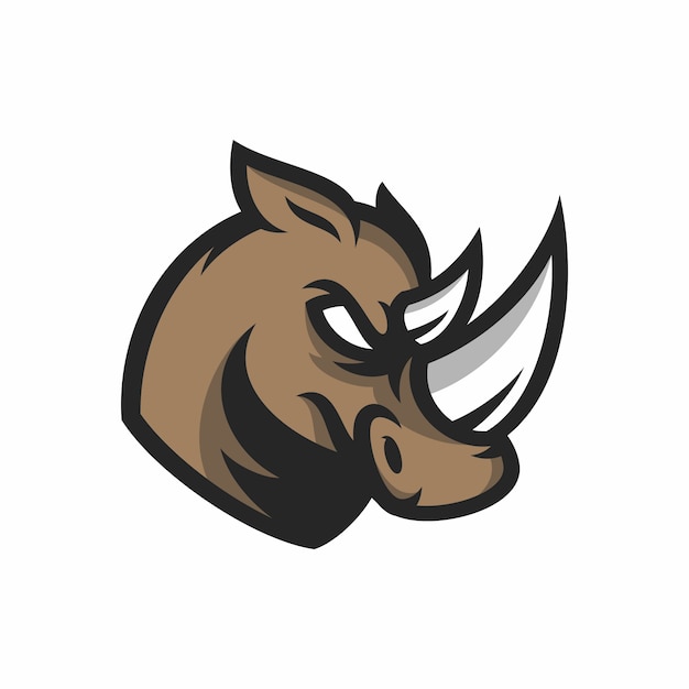 Rhino - vector logo/icon illustration mascot | Premium Vector