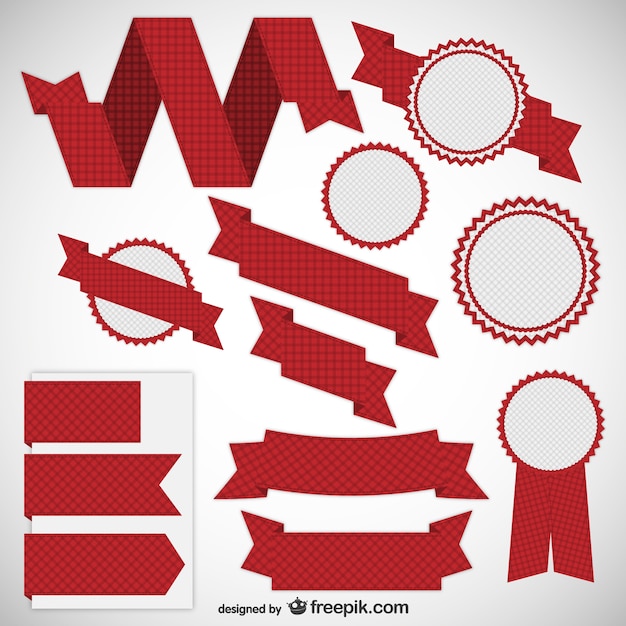 Download Ribbons and labels pack Vector | Free Download