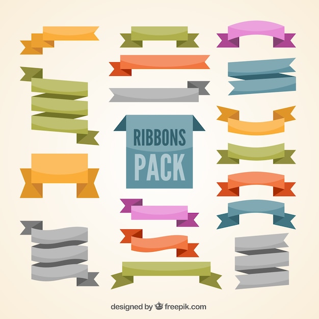 Download Ribbons pack Vector | Free Download