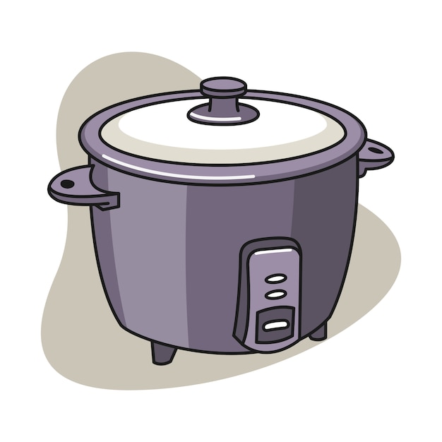 炊飯器漫画イラスト プレミアムベクター