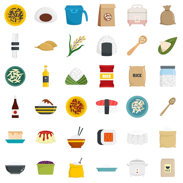 premium vector rice icons set https www freepik com profile preagreement getstarted 5592040