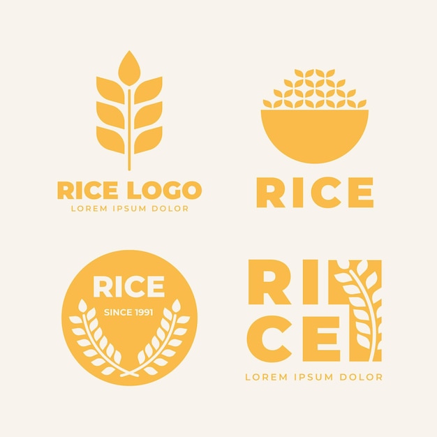 Premium Vector Rice Logo Collection