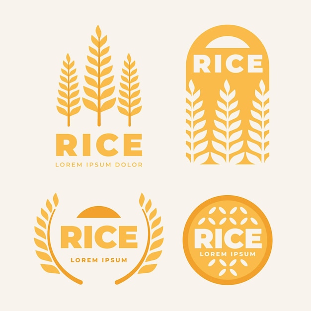 Premium Vector Rice Logo Template Collection