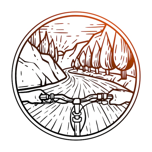 Download Free Riding A Bicycle Premium Vector Badge Premium Vector Use our free logo maker to create a logo and build your brand. Put your logo on business cards, promotional products, or your website for brand visibility.