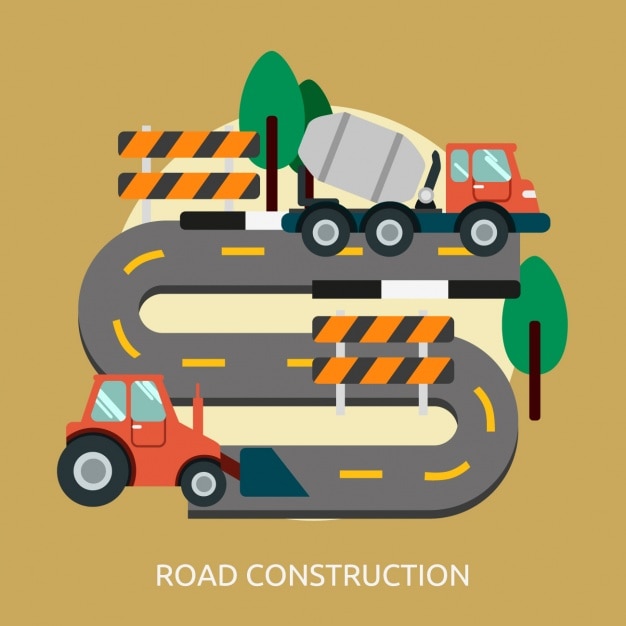 Road construction background design