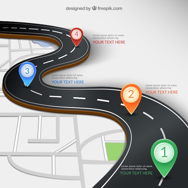 Blank Road Map Template