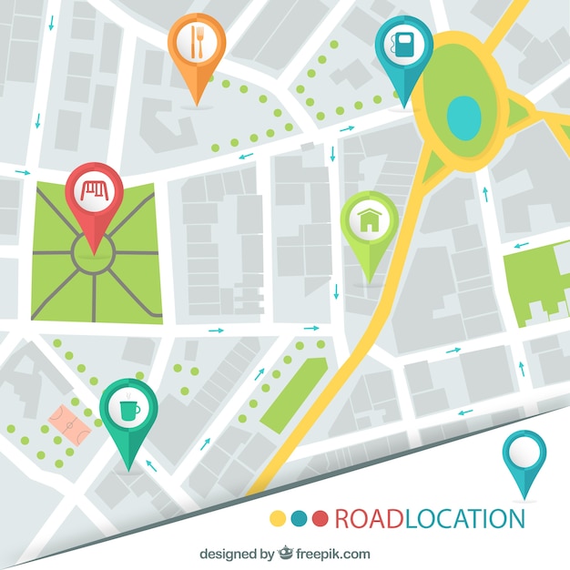 Download Road location map | Free Vector